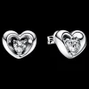 Brincos Coracao Com Zirconia-Pandora Cheap
