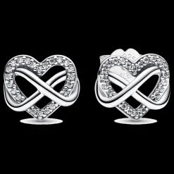 Brincos Coracao Infinito Com Zirconias-Pandora Best