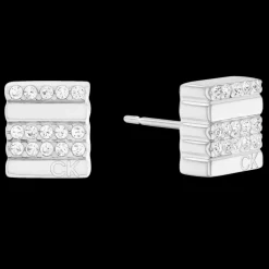 Brincos Em Aco Com Cristais-Calvin Klein Jewelry Flash Sale