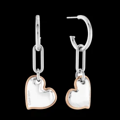 Brincos Em Aco E Dourado Rosa-Calvin Klein Jewelry Fashion