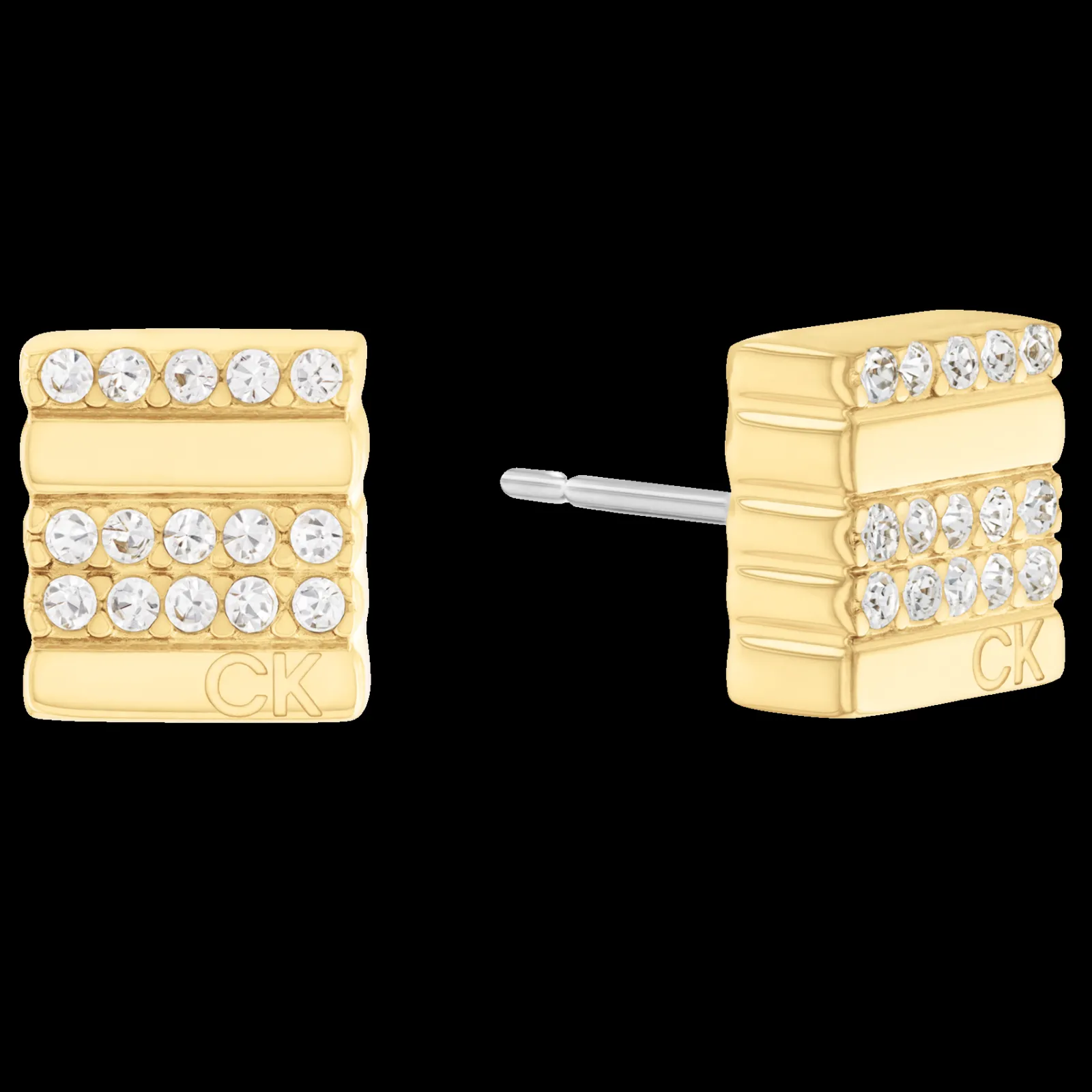 Brincos Em Dourado Com Cristais-Calvin Klein Jewelry Cheap