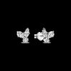 Brincos Folha Com Zirconias-Pandora Fashion