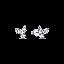 Brincos Folha Com Zirconias-Pandora Fashion