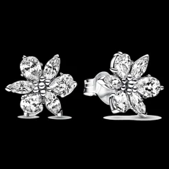 Brincos Herbarium Cluster Com Zirconias-Pandora Hot