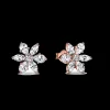 Brincos Rosa Folha Com Zirconias-Pandora Clearance