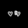 Brincos Sparkling Freehand Heart-Pandora Cheap
