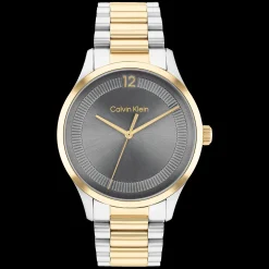 Cinzento E Dourado Em Aco-Calvin Klein Watches Hot