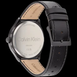 Cinzento E Preto Em Pele Preta-Calvin Klein Watches Fashion