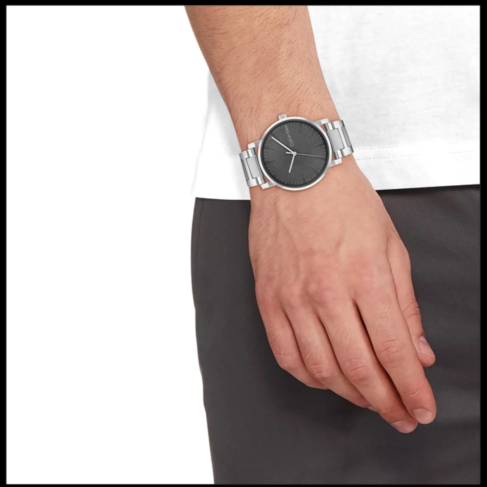 Cinzento Em Aco-Calvin Klein Watches Hot