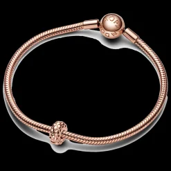 Clip Slim Studded Dourado Rosa-Pandora Flash Sale