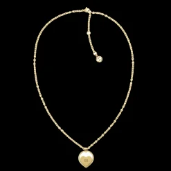 Colar Aco Dourado Pendente Coracao-Tommy Hilfiger Jewelry Outlet