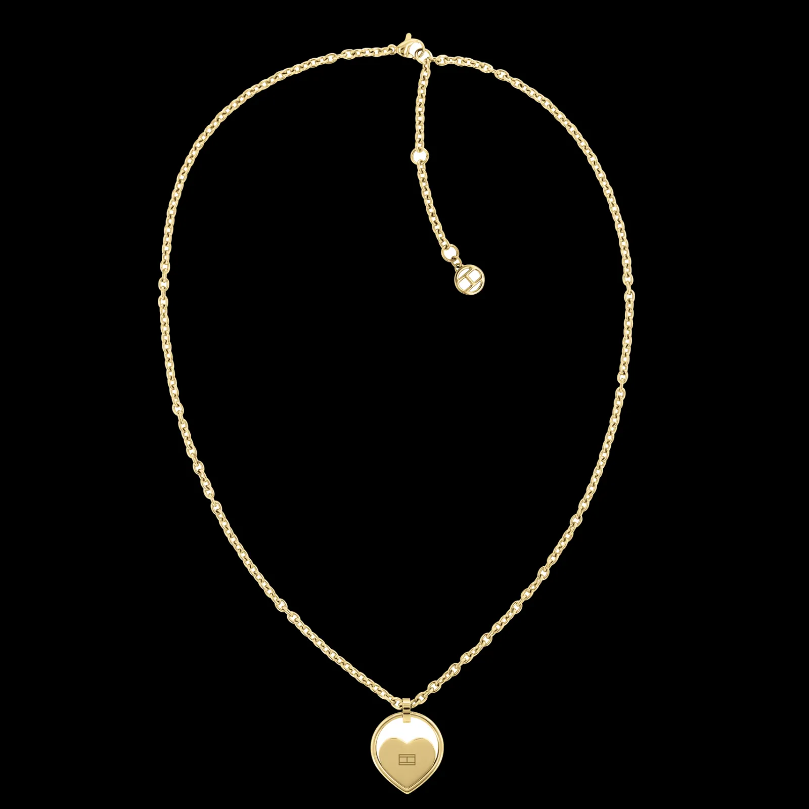 Colar Aco Dourado Pendente Coracao-Tommy Hilfiger Jewelry Outlet