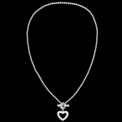 Colar Aco Pendente Coracao-Tommy Hilfiger Jewelry New