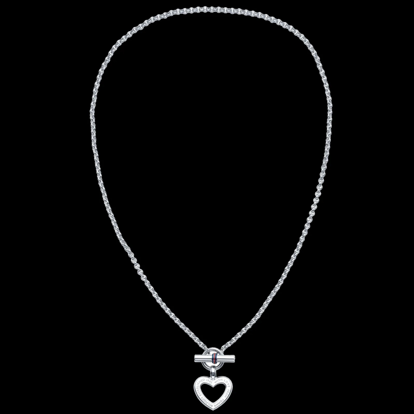Colar Aco Pendente Coracao-Tommy Hilfiger Jewelry New