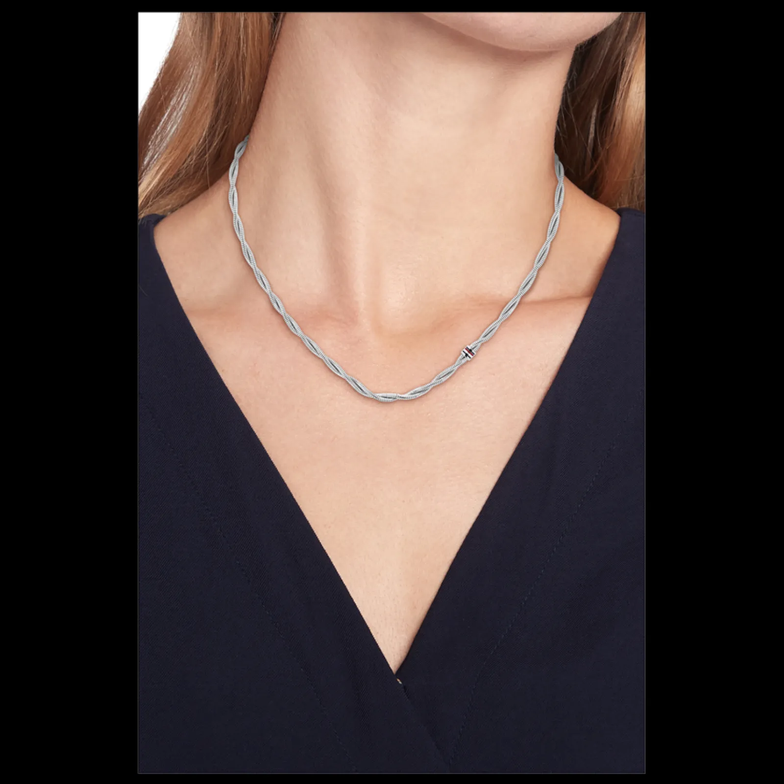 Colar Aco Prateado Twist Ajustavel-Tommy Hilfiger Jewelry Best Sale