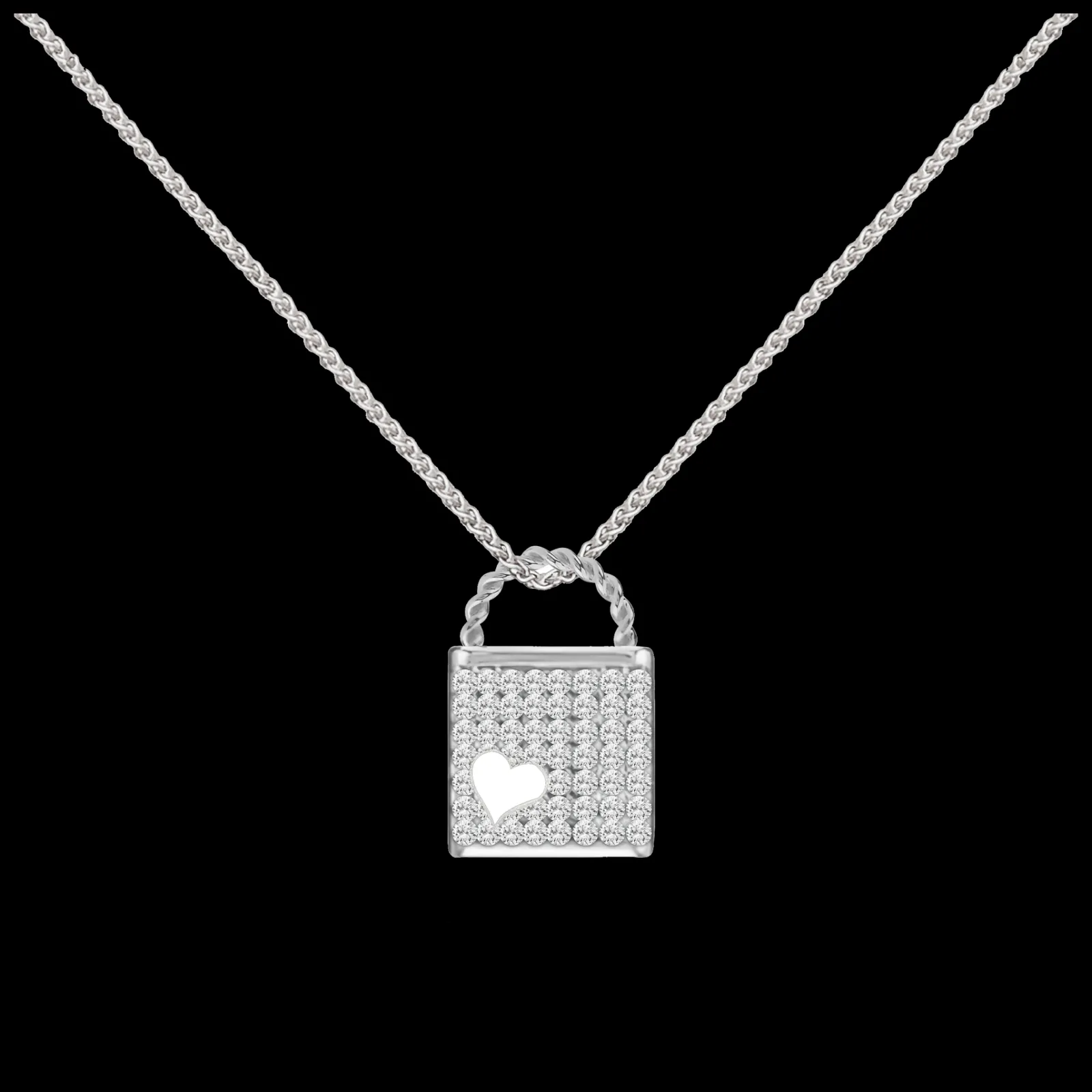 Colar Cadeado Prateado-Itemporality Clearance