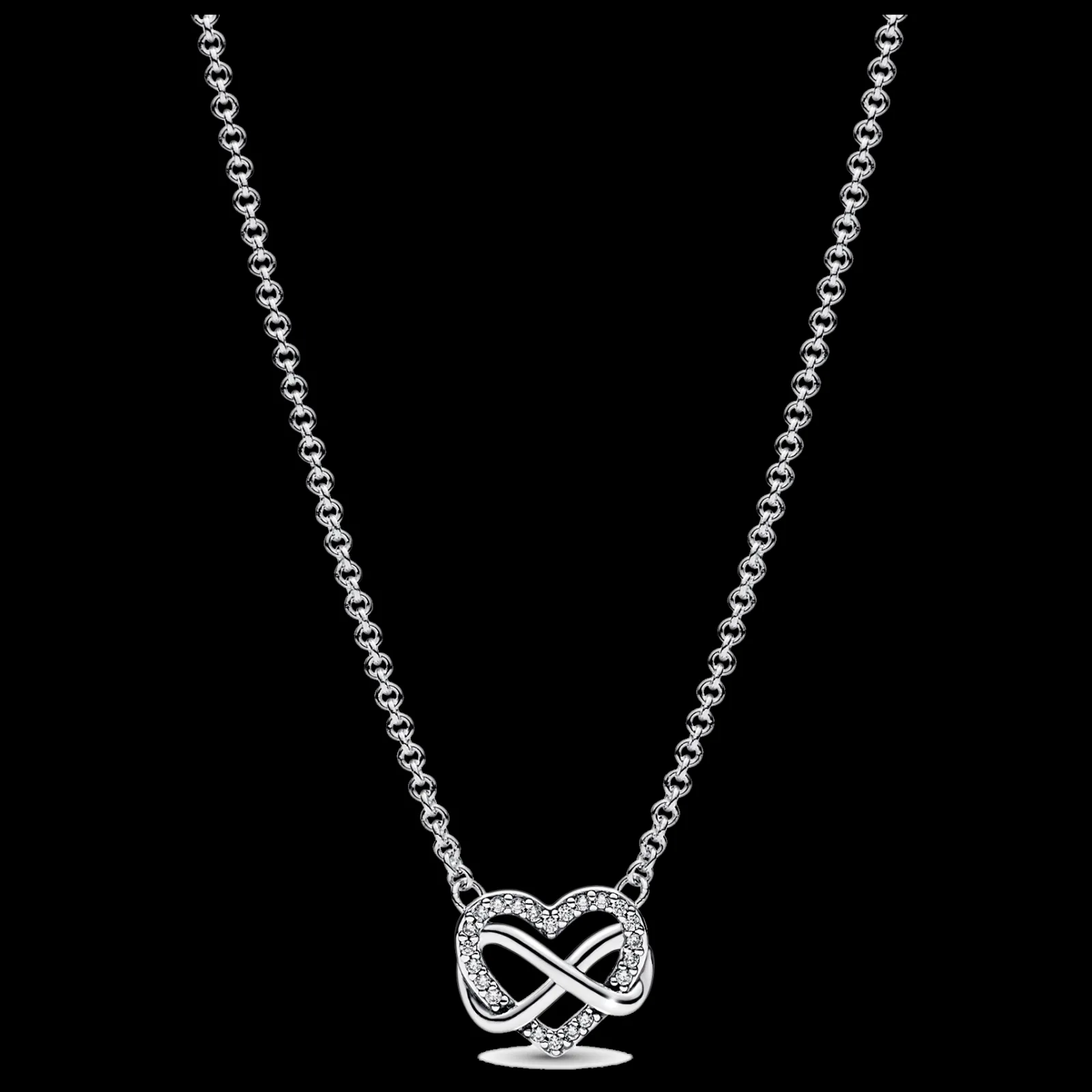 Colar Coracao Infinito Com Zirconias-Pandora New