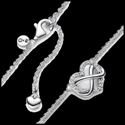 Colar Coracao Infinito Com Zirconias-Pandora New