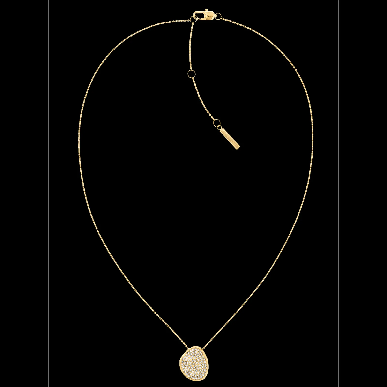 Colar Em Dourado Com Cristais-Calvin Klein Jewelry New