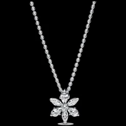 Colar Folha Com Zirconias-Pandora New