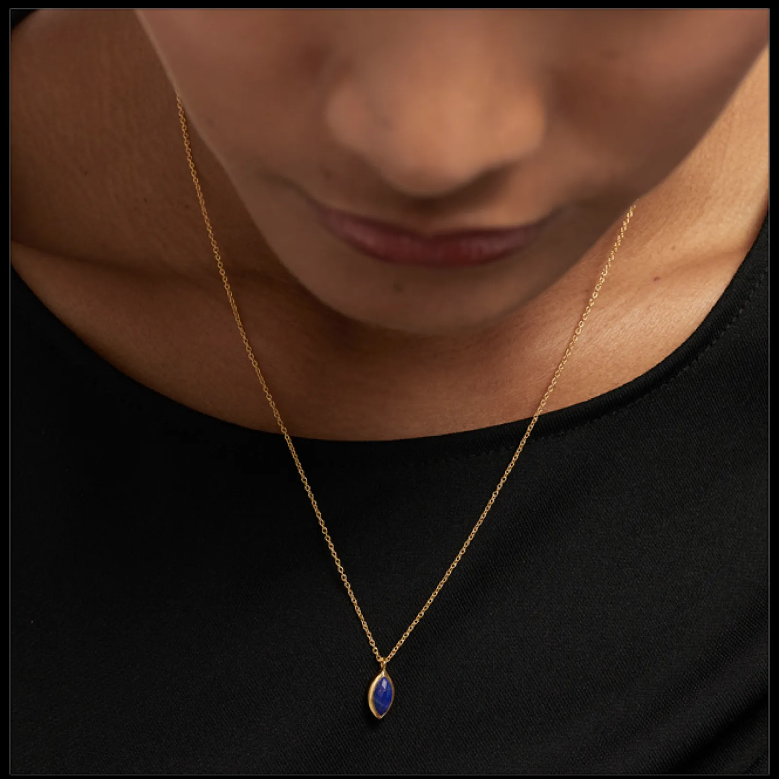 Colar Nomad Lapis Lazuli Dourado-PDPAOLA Best