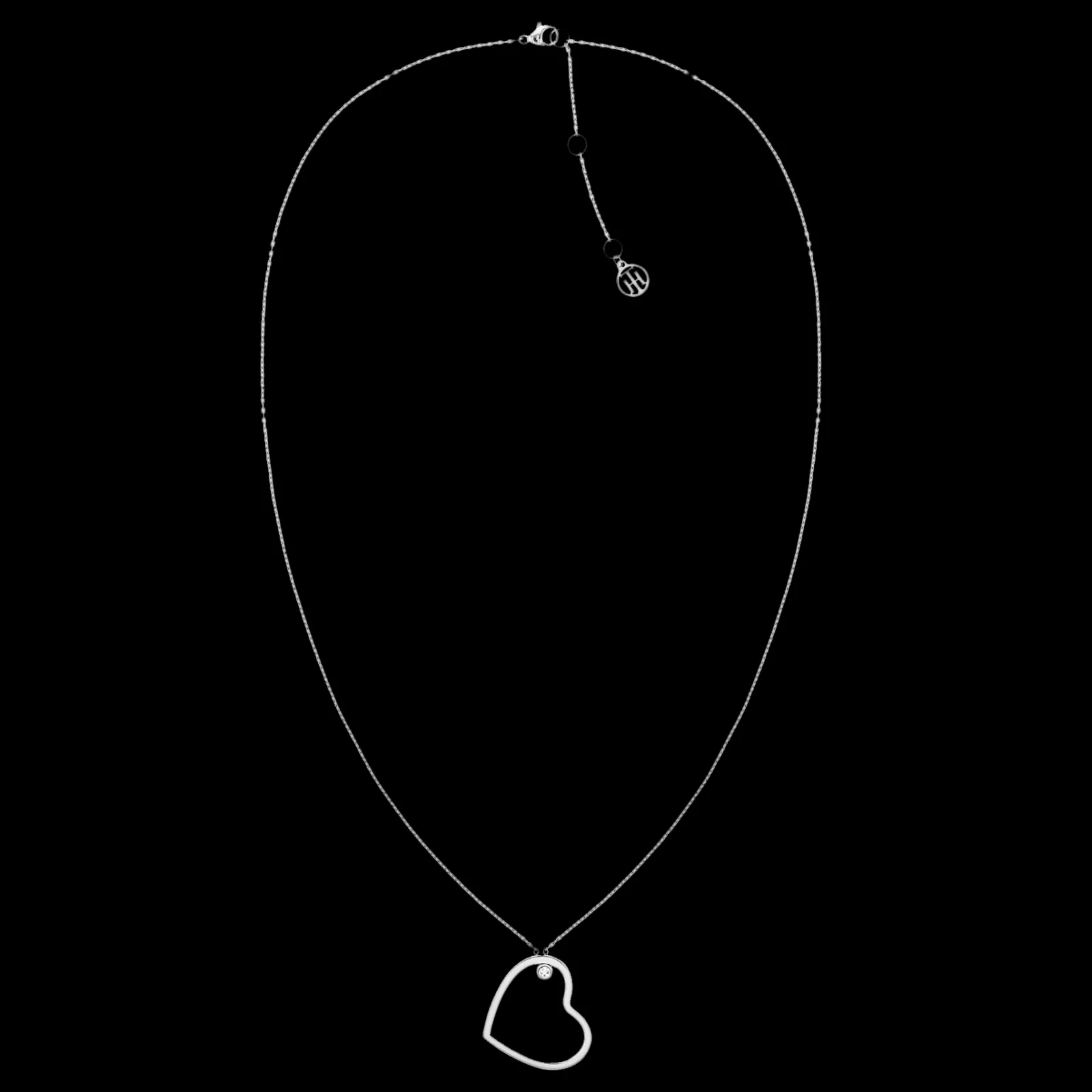 Colar Pendente Coracao E Cristal-Tommy Hilfiger Jewelry Discount