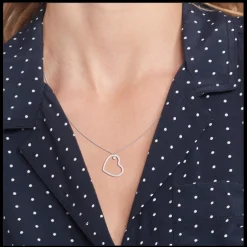 Colar Pendente Coracao E Cristal-Tommy Hilfiger Jewelry Discount