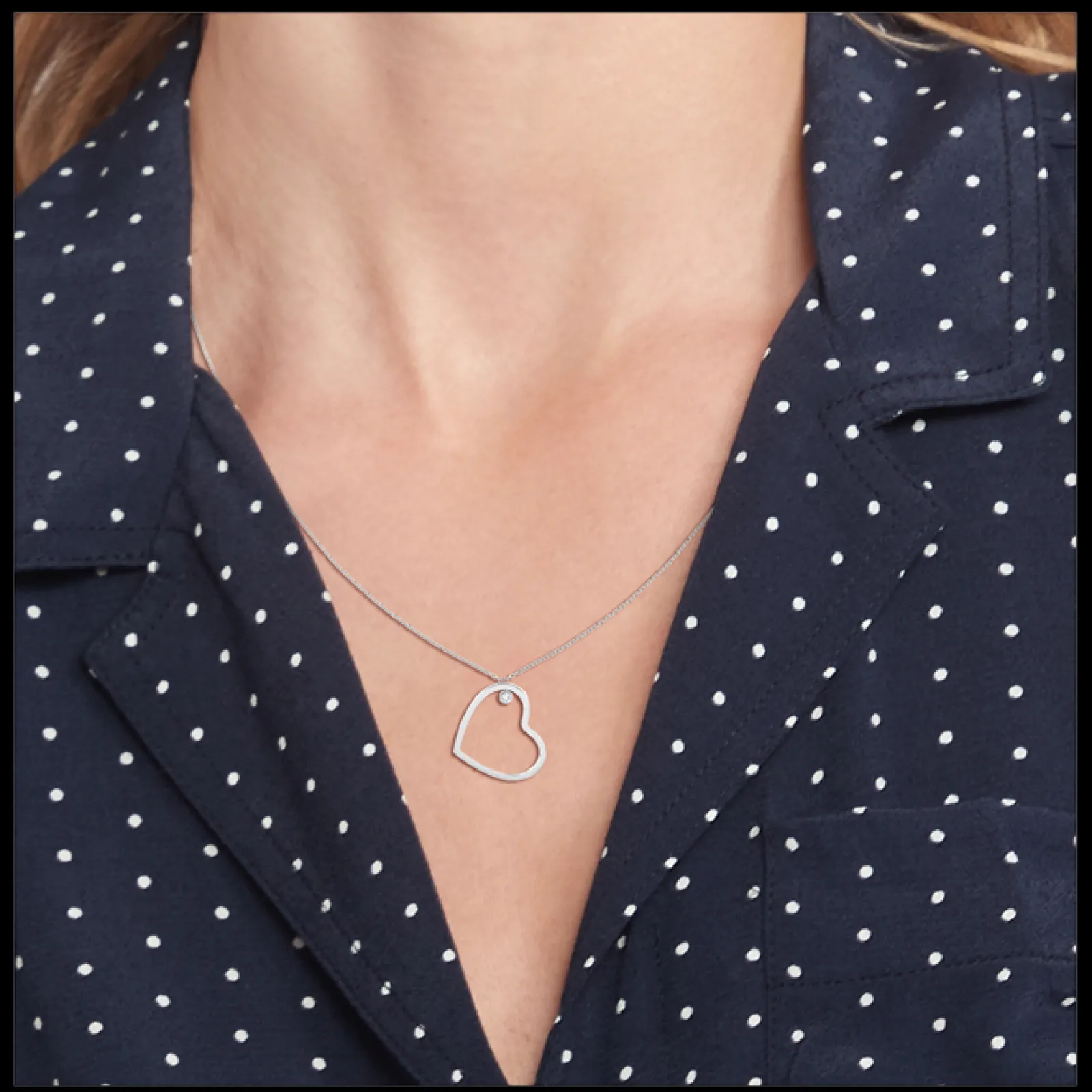 Colar Pendente Coracao E Cristal-Tommy Hilfiger Jewelry Discount