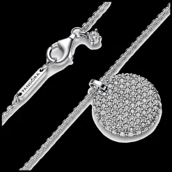 Colar Round Disc Com Zirconia-Pandora Best Sale