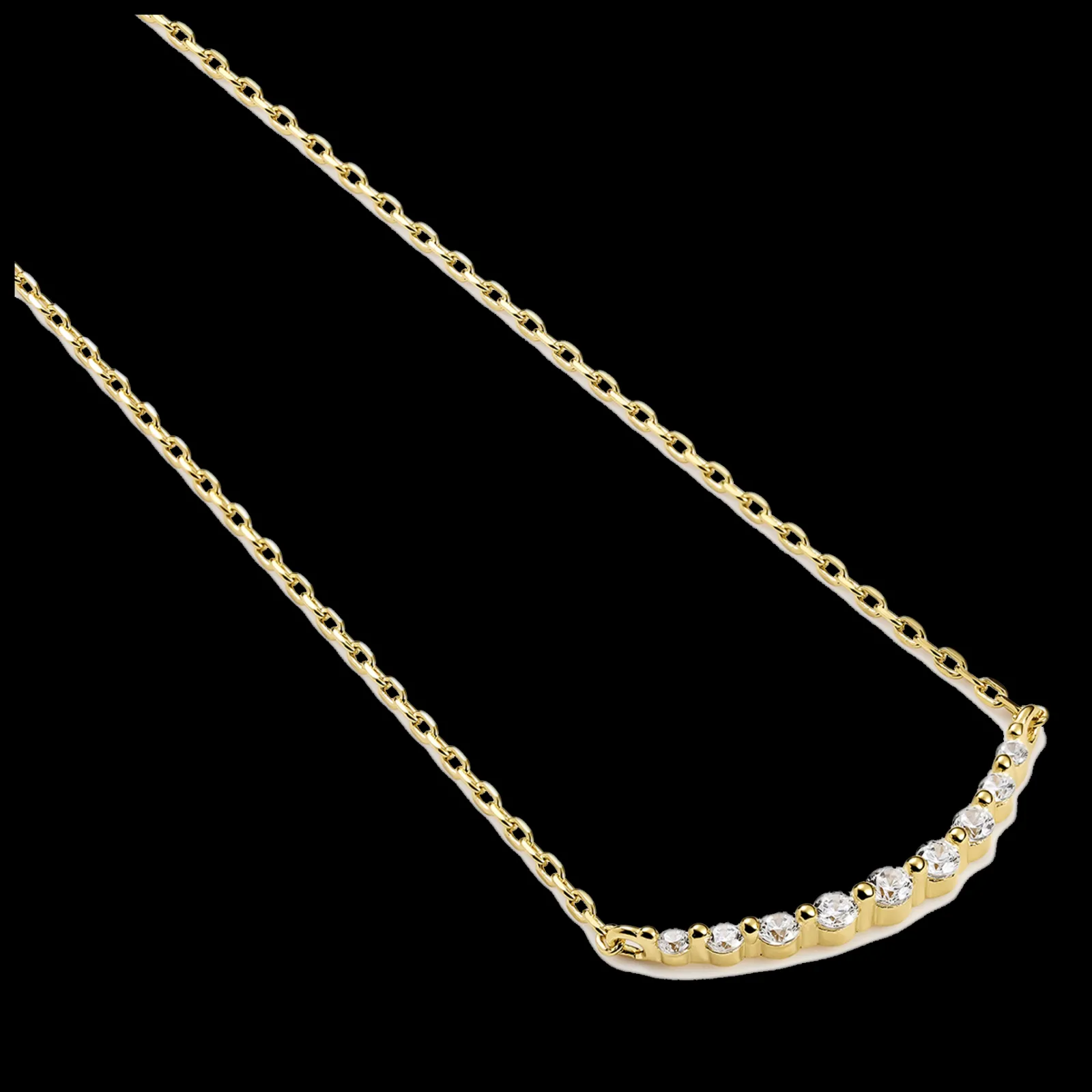 Colar Signals Zirconias Dourado-Itemporality Flash Sale