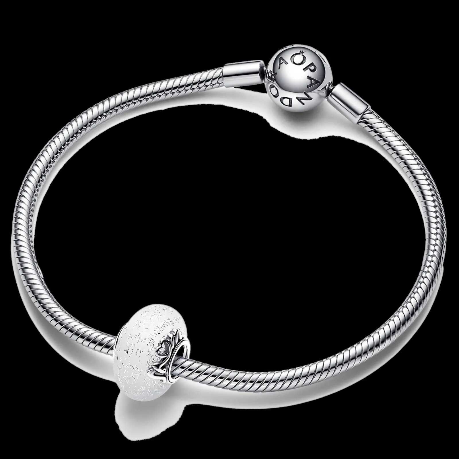 Conta Murano Branco Mae & Amor-Pandora Shop