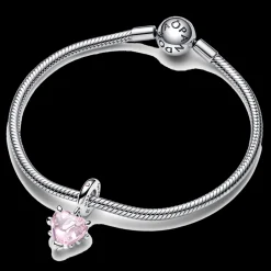 Conta Pendente Coracao E Arvore De Familia Cor-De-Rosa-Pandora Discount