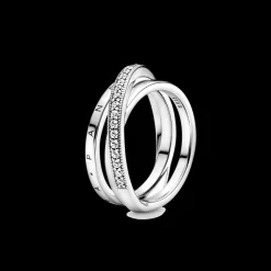 Crossover Pave Triple Band-Pandora Outlet