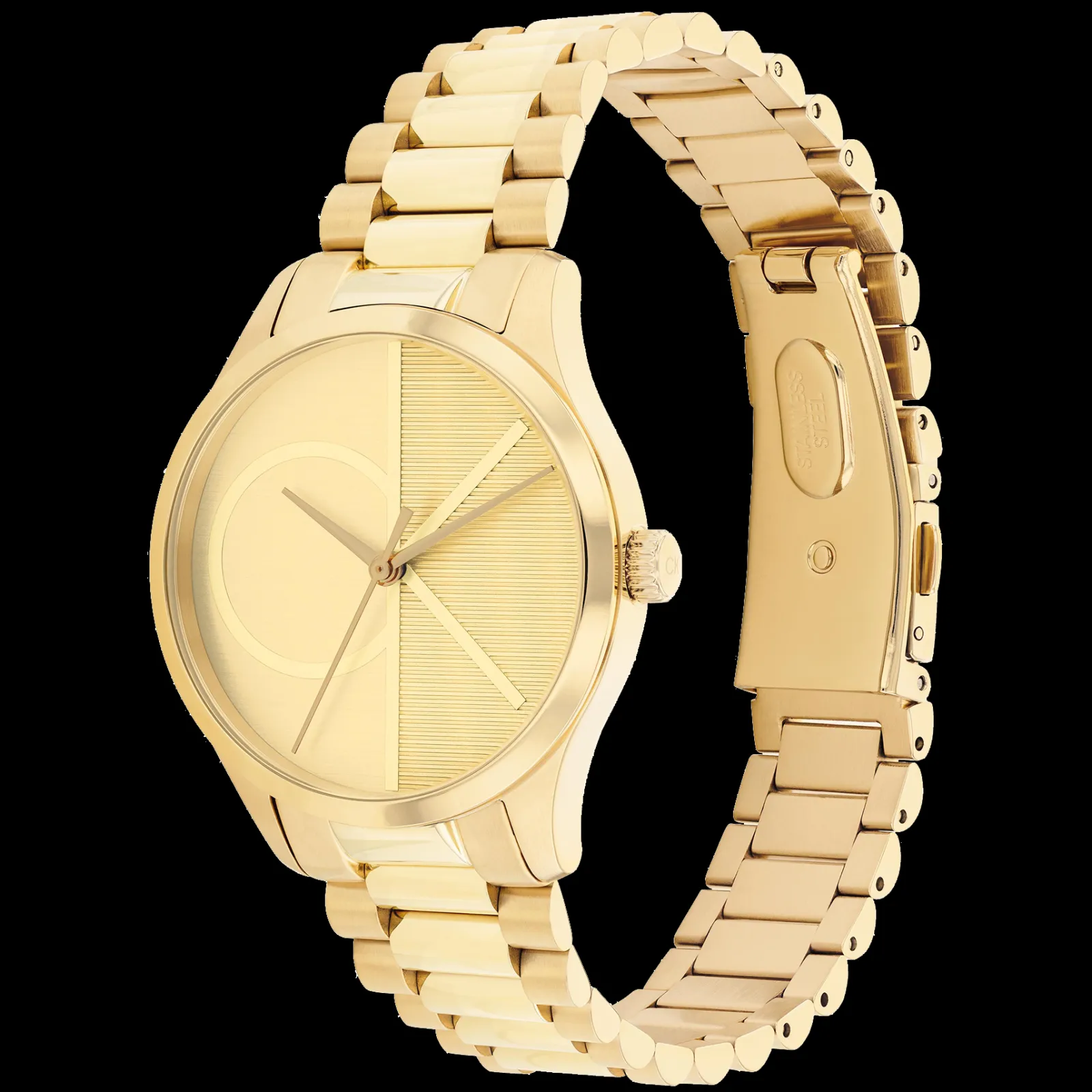 Dourado Em Aco-Calvin Klein Watches Hot