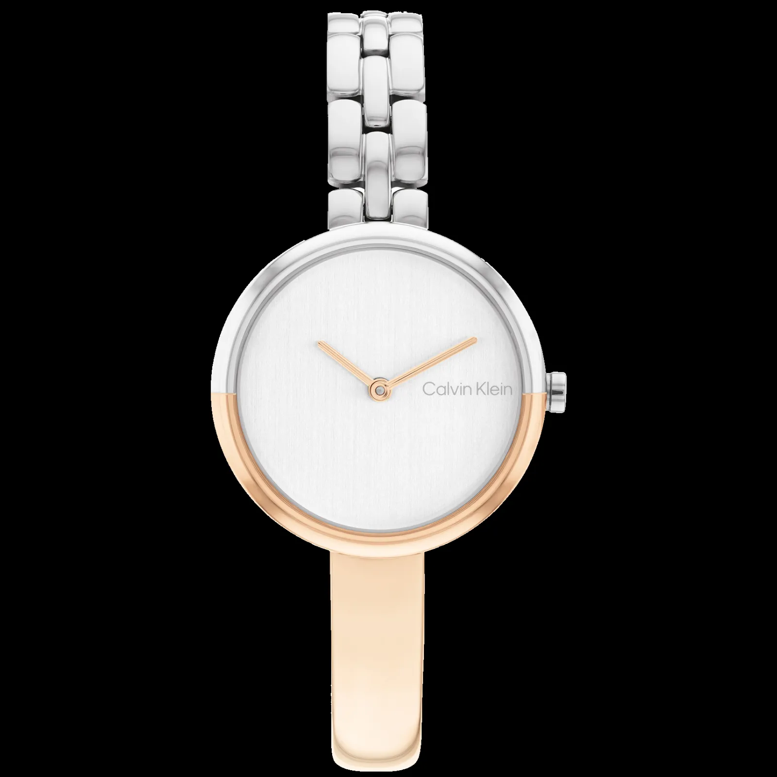 Dourado Rosa E Aco Com Bangle-Calvin Klein Watches New