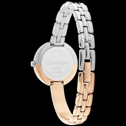 Dourado Rosa E Aco Com Bangle-Calvin Klein Watches New