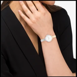 Dourado Rosa E Aco Com Bangle-Calvin Klein Watches New