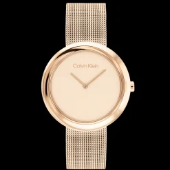 Dourado Rosa Em Malha Milanesa-Calvin Klein Watches Cheap