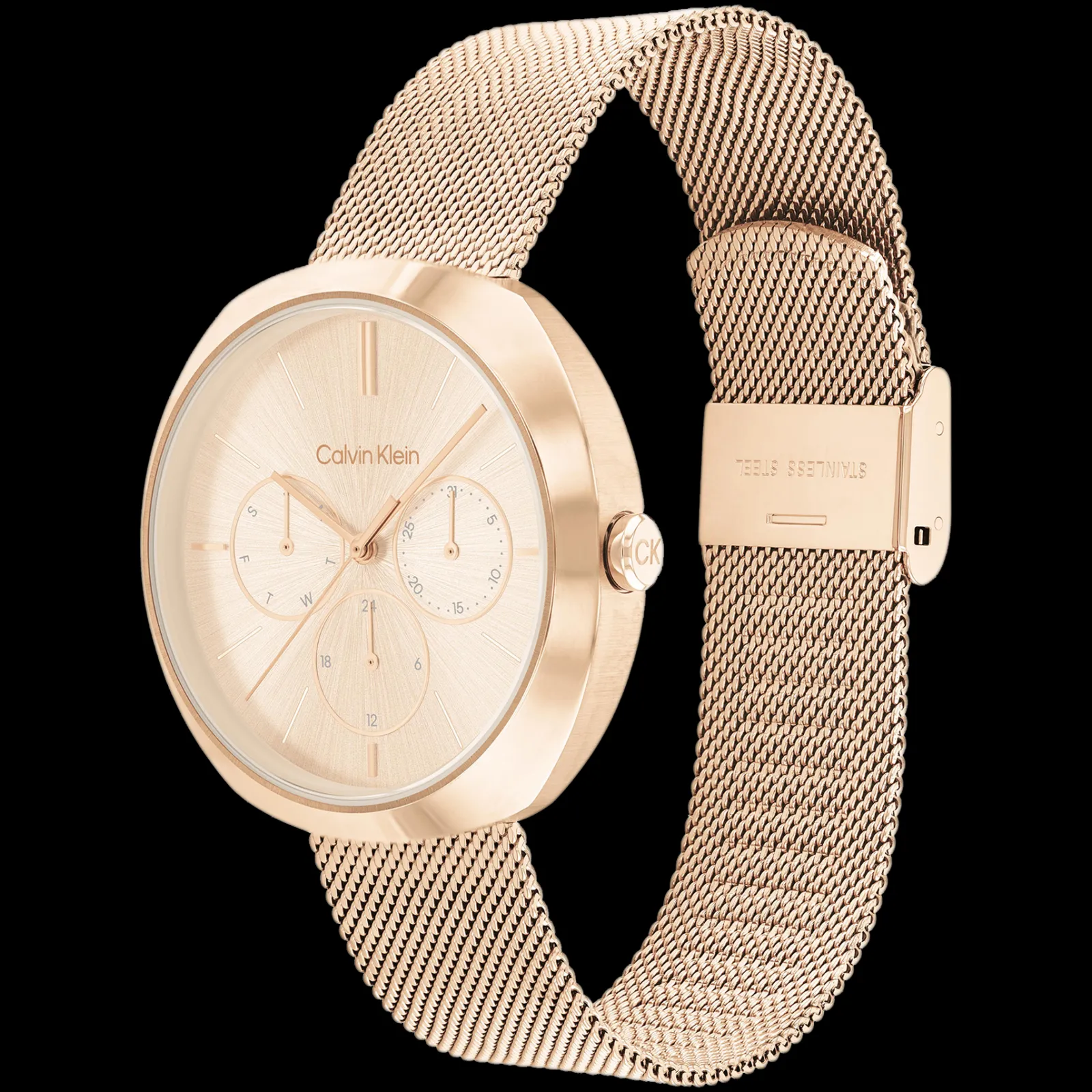 Dourado Rosa Em Malha Milanesa-Calvin Klein Watches Flash Sale