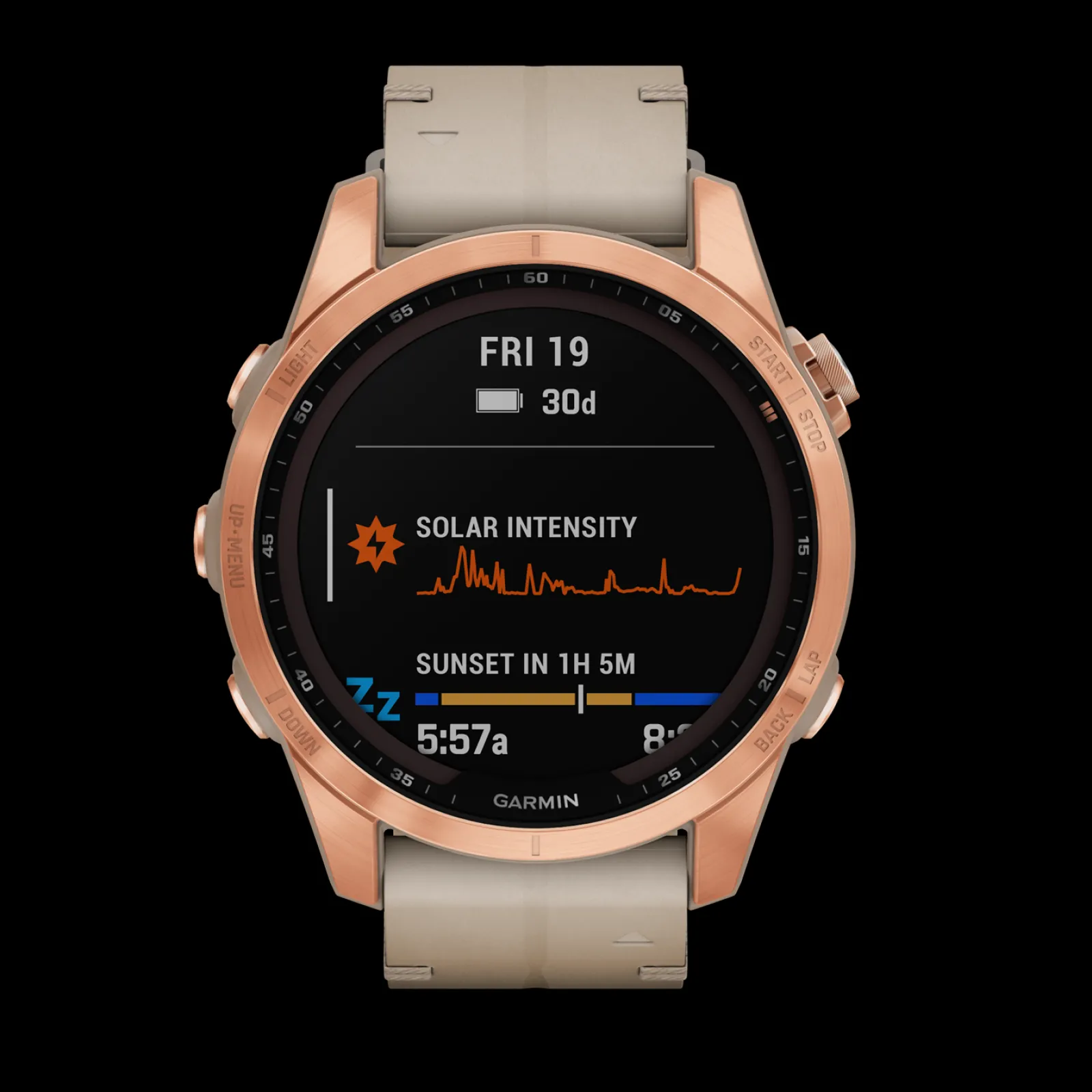 Fenix 7S Sapphire Solar Tit. Rose Gold-Garmin Shop