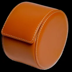 Gold Leather Watch Roll-Kross Studio Flash Sale
