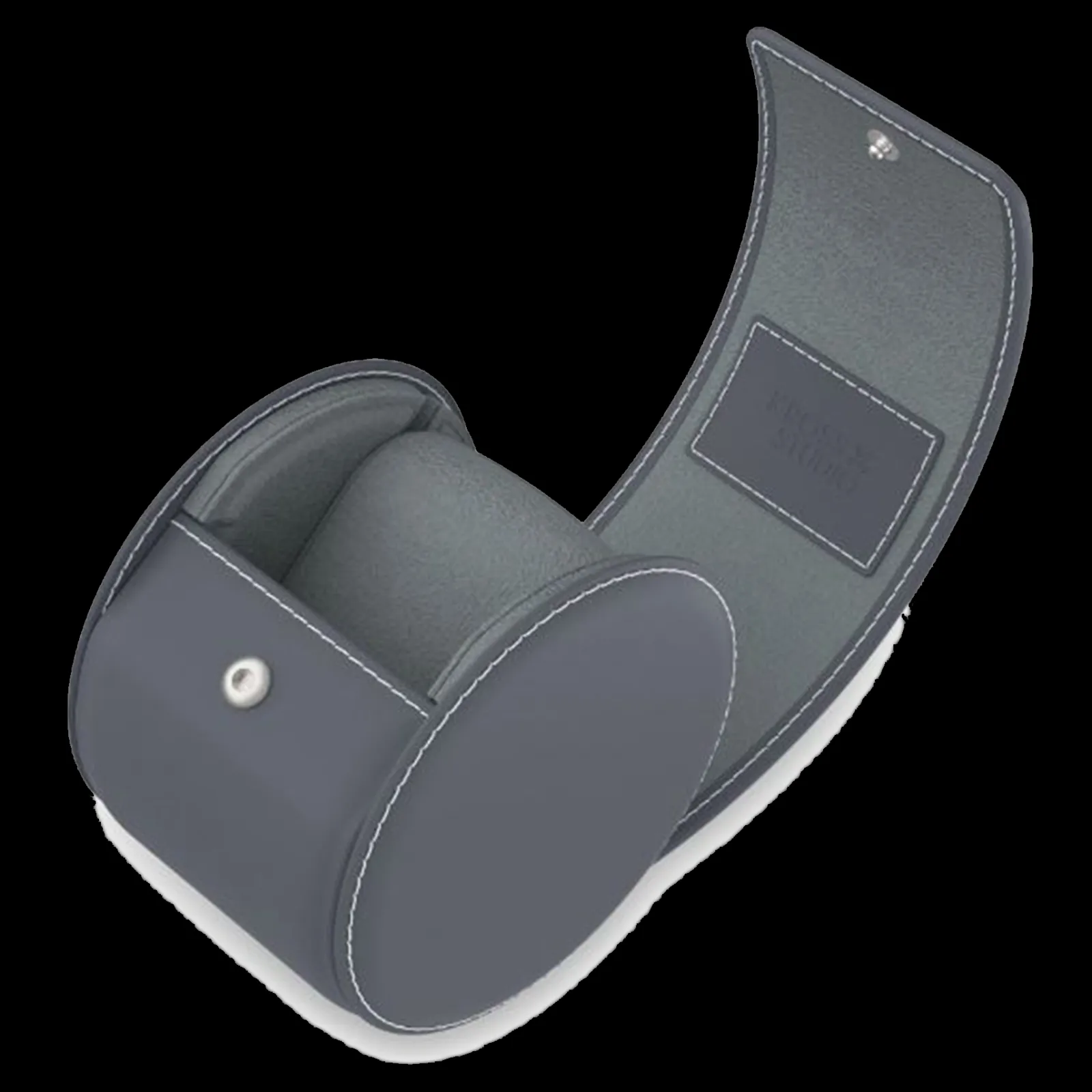Grey Leather Watch Roll-Kross Studio Best