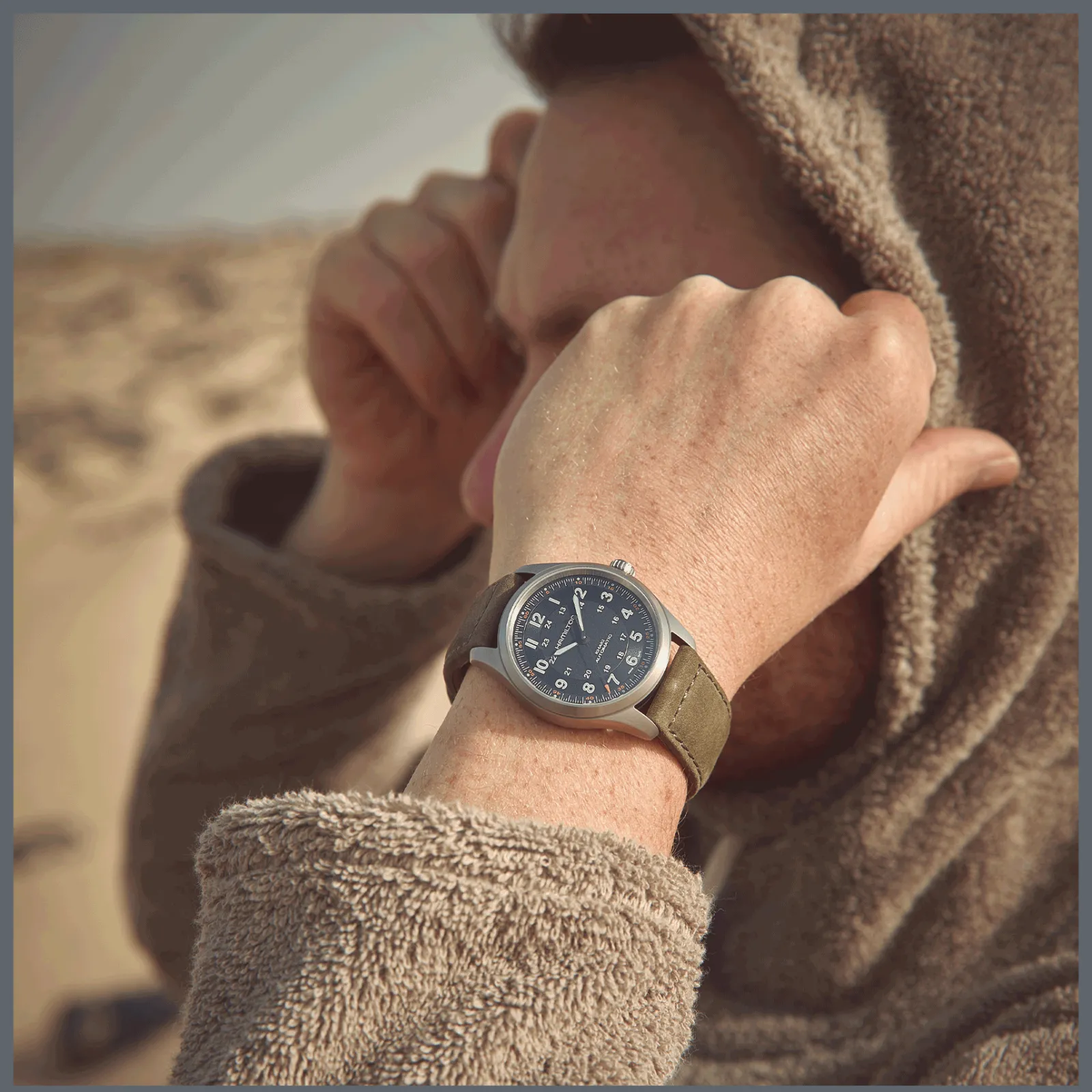 Khaki Field Titanium Auto-Hamilton Cheap