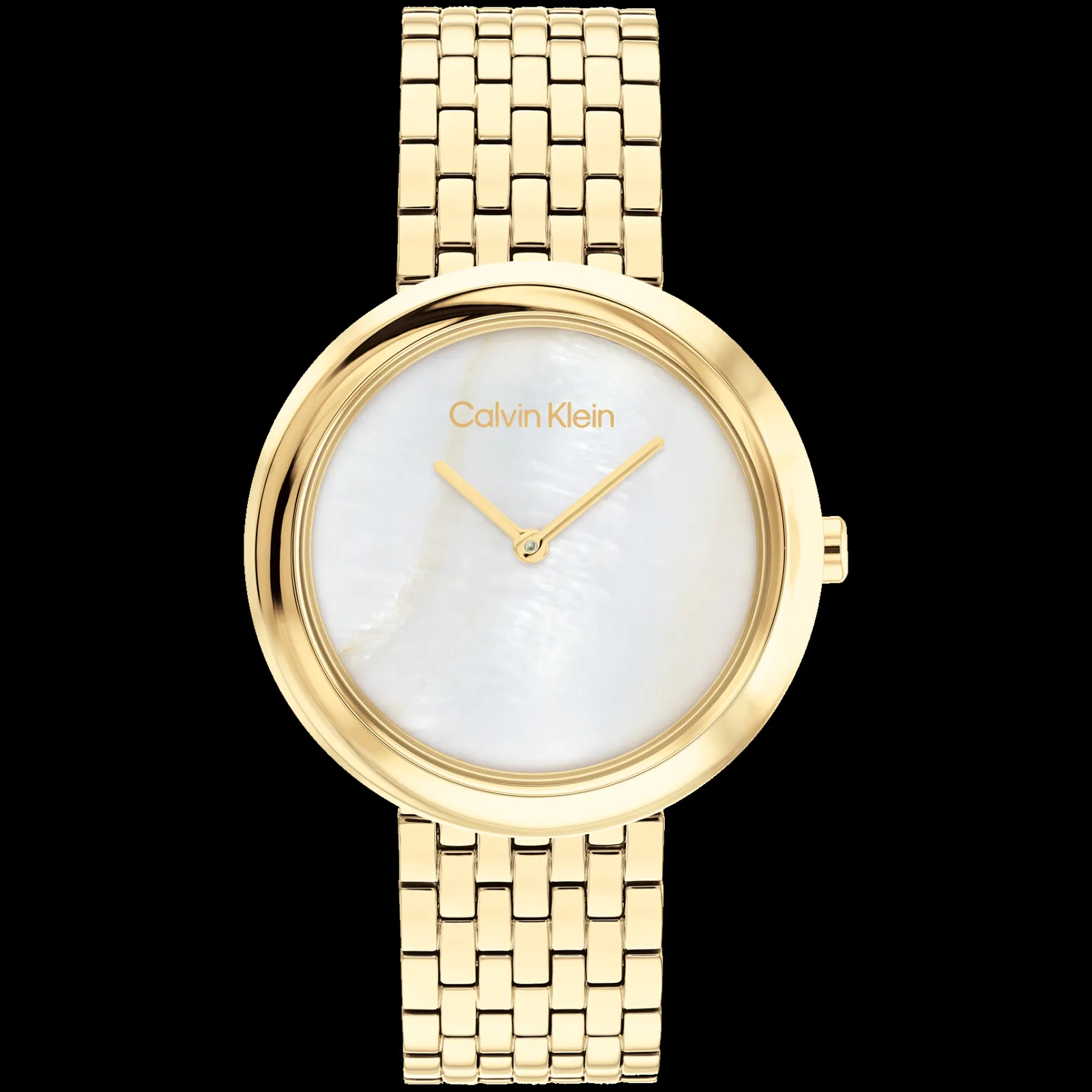 Madre-Perola Dourado Em Aco-Calvin Klein Watches Cheap