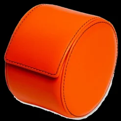 Orange Leather Watch Roll-Kross Studio Flash Sale