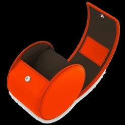Orange Leather Watch Roll-Kross Studio Flash Sale