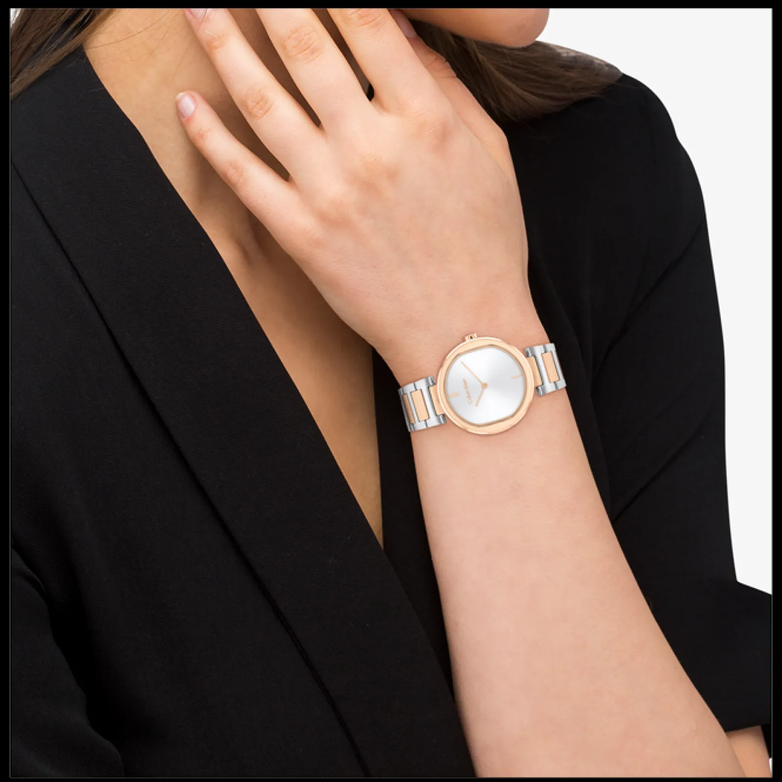 Prateado E Dourado Rosa Em Aco-Calvin Klein Watches Sale