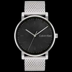 Preto E Aco Em Malha Milanesa-Calvin Klein Watches Fashion