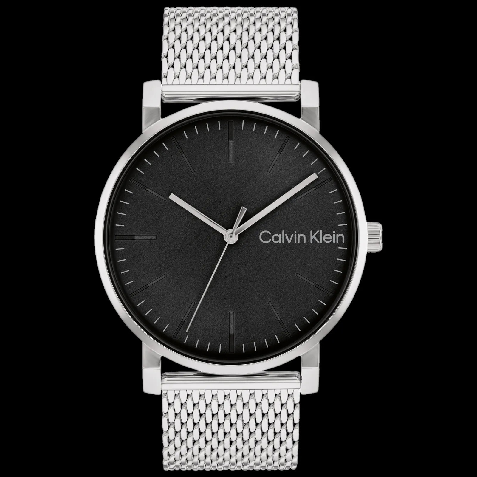 Preto E Aco Em Malha Milanesa-Calvin Klein Watches Fashion