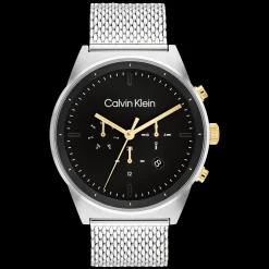 Preto E Aco Em Malha Milanesa-Calvin Klein Watches Shop